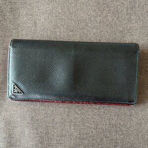Prada Black  Saffiano Leather Wallet